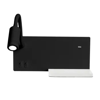 Milagro Shelf fekete LED fali lámpa  (MIL-ML6344) LED 1 izzós IP20