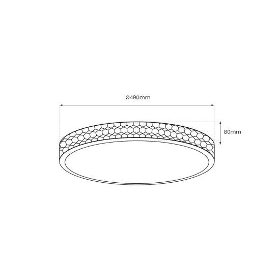 Milagro Shiny fehér-átlátszó LED mennyezeti lámpa (MIL-ML8499) LED 1 izzós IP20