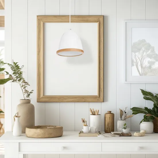 Milagro Studio fehér-barna függesztett lámpa (MIL-MLP8850) E27 1 izzós IP20