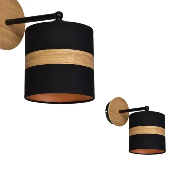 Milagro Terra fekete-barna fali lámpa (MIL-MLP6289) E27 1 izzós IP20