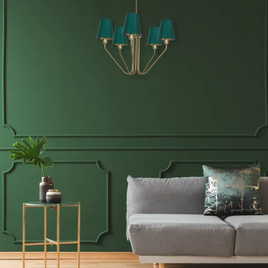 Milagro Victoria arany-zöld csillár (MIL-MLP4908) E27 5 izzós IP20