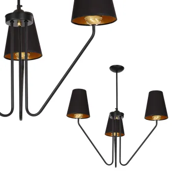 Milagro Victoria fekete csillár (MIL-MLP4912) E27 3 izzós IP20