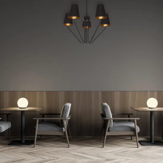 Milagro Victoria fekete-arany csillár (MIL-MLP4913) E27 5 izzós IP20