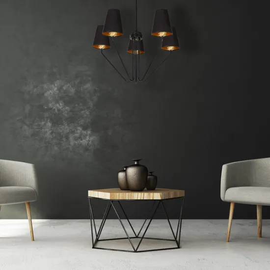 Milagro Victoria fekete-arany csillár (MIL-MLP4913) E27 5 izzós IP20