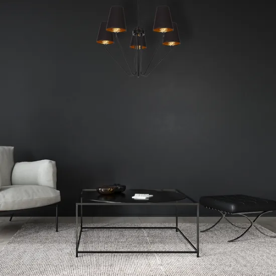 Milagro Victoria fekete-arany csillár (MIL-MLP4913) E27 5 izzós IP20