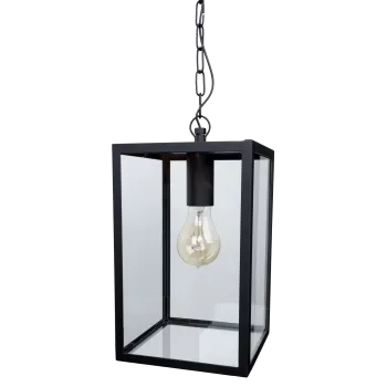 Norlys Lofoten fekete-átlátszó kültéri függesztett lámpa (NO-1944B) E27 1 izzós IP44