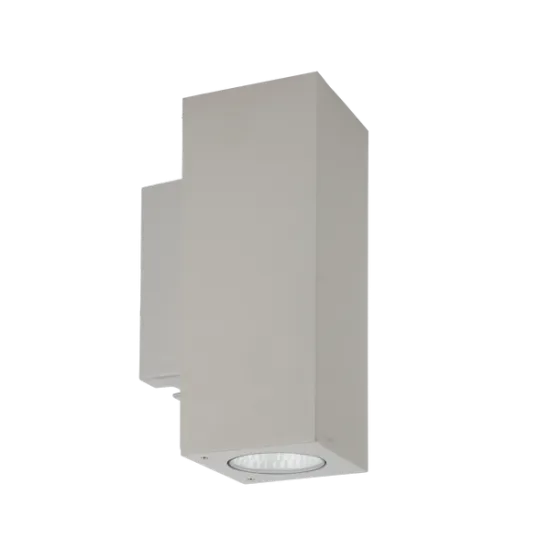 Norlys Sandvik matt króm kültéri fali lámpa (NO-1730AL) GU10 2 izzós IP65