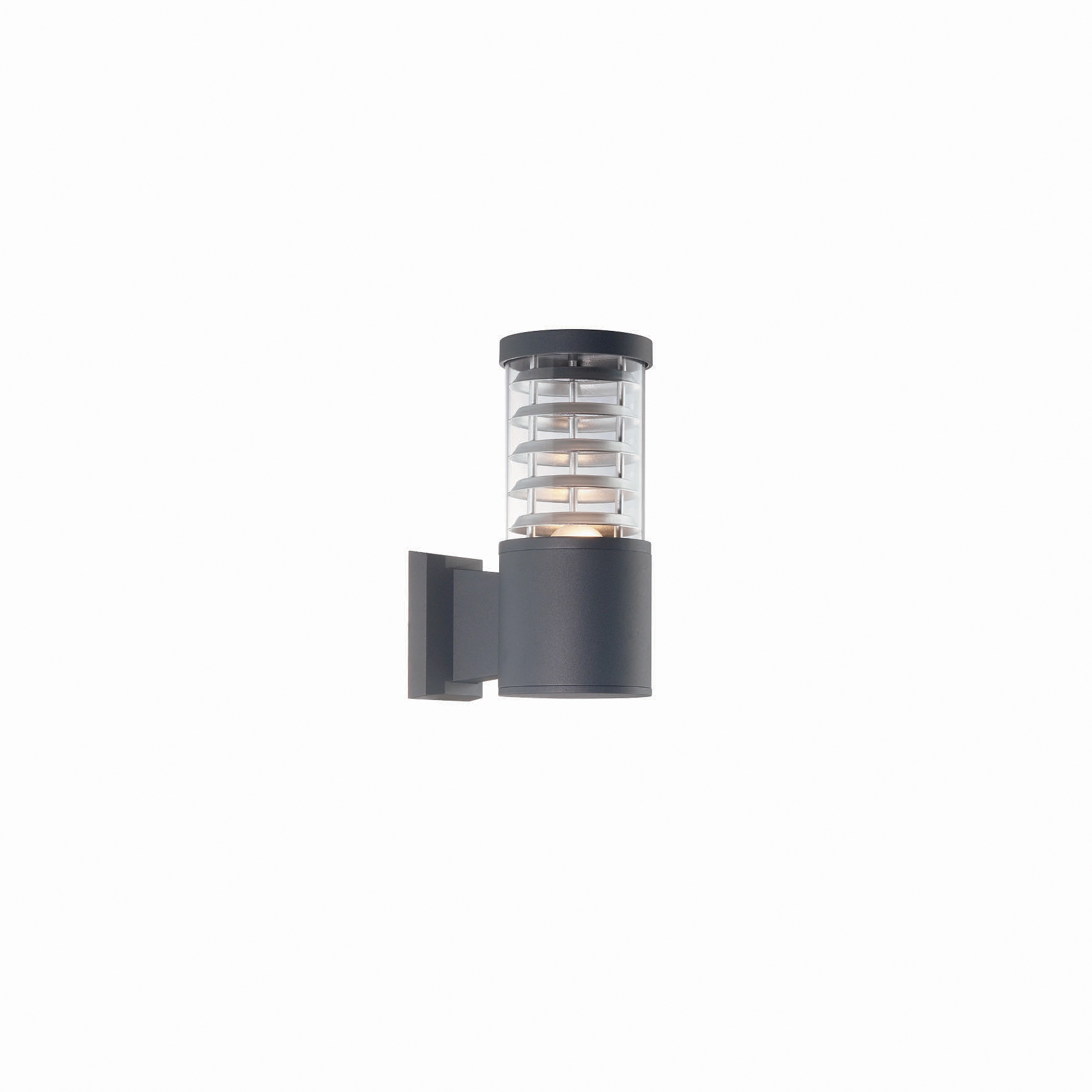 Ideal Lux TRONCO AP1 NERO fekete-átlátszó kültéri fali lámpa (IDE-004716) E27 1 izzós IP44