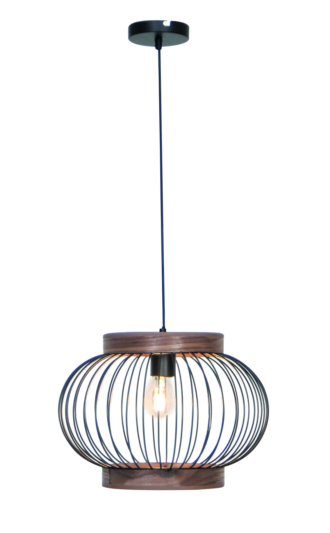 Viokef Darling fekete függesztett lámpa (VIO-4212000) E27 1 izzós IP20
