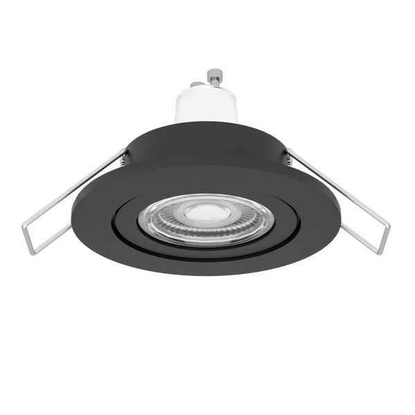 Eglo Barranco GU10 fekete fürdőszobai mennyezetbe építhető lámpa (EG-902236) GU10 1 izzós IP44