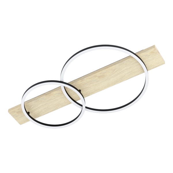 Eglo Boyal fekete-natúr LED mennyezeti lámpa (EG-901716) LED 2 izzós IP20 Eglo Boyal fekete-natúr LED mennyezeti lámpa (EG-901716) LED 2 izzós IP20