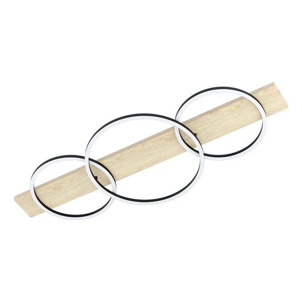 Eglo Boyal fekete-natúr LED mennyezeti lámpa (EG-901717) LED 3 izzós IP20 Eglo Boyal fekete-natúr LED mennyezeti lámpa (EG-901717) LED 3 izzós IP20