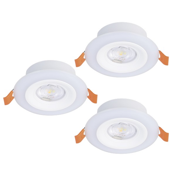 Eglo Calonge RGB fehér fürdőszobai LED mennyezetbe építhető lámpa szett (EG-901117) LED 3 izzós IP44 Eglo Calonge RGB fehér fürdőszobai LED mennyezetbe építhető lámpa szett (EG-901117) LED 3 izzós IP44