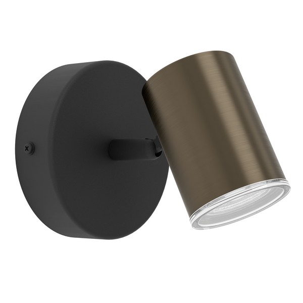 Eglo Consuma 1 fekete-bronz fürdőszobai fali spotlámpa (EG-300587) GU10 1 izzós IP44 Eglo Consuma 1 fekete-bronz fürdőszobai fali spotlámpa (EG-300587) GU10 1 izzós IP44