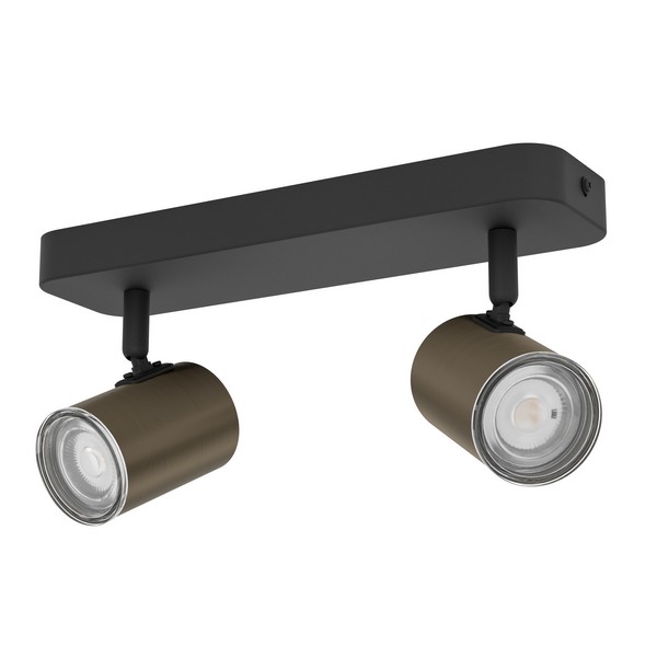 Eglo Consuma 1 fekete-bronz fürdőszobai mennyezeti spotlámpa (EG-300588) GU10 2 izzós IP44 Eglo Consuma 1 fekete-bronz fürdőszobai mennyezeti spotlámpa (EG-300588) GU10 2 izzós IP44