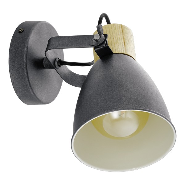 Eglo Coswarth antracit-natúr fali spotlámpa (EG-901174) E27 1 izzós IP20
