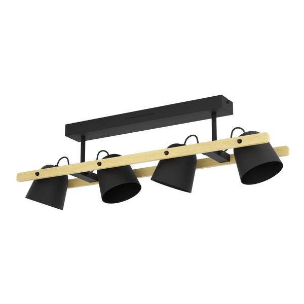 Eglo Hornwood-Z fekete-barna LED mennyezeti lámpa (EG-900882) LED 4 izzós IP20 Eglo Hornwood-Z fekete-barna LED mennyezeti lámpa (EG-900882) LED 4 izzós IP20