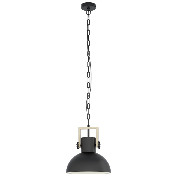 Eglo Lubenham fekete-natúr függesztett lámpa (EG-44056) E27 1 izzós IP20 Eglo Lubenham fekete-natúr függesztett lámpa (EG-44056) E27 1 izzós IP20