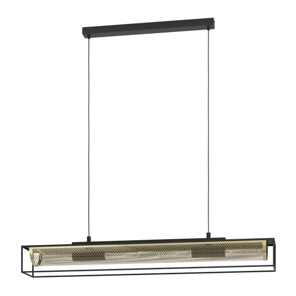 Eglo Nohales fekete-sárgaréz függesztett lámpa (EG-43788) E27 4 izzós IP20 Eglo Nohales fekete-sárgaréz függesztett lámpa (EG-43788) E27 4 izzós IP20