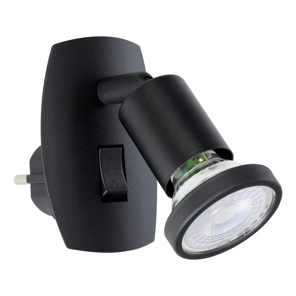 Eglo Parrini fekete konnektorba dugható lámpa (EG-300911) GU10 1 izzós IP20 Eglo Parrini fekete konnektorba dugható lámpa (EG-300911) GU10 1 izzós IP20