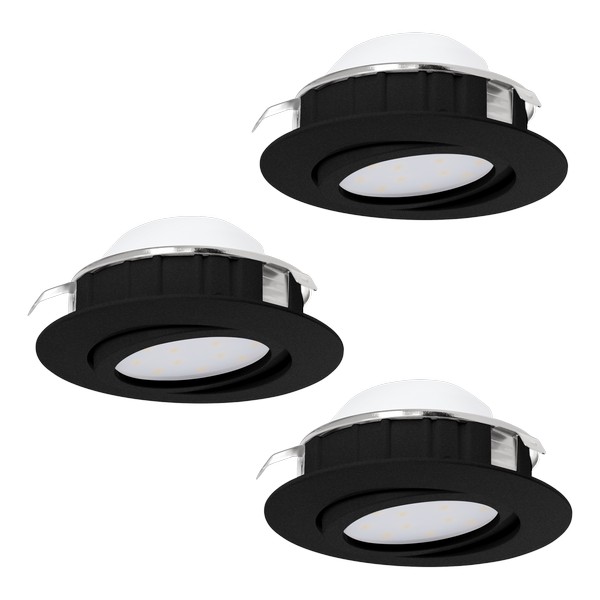 Eglo Pineda fekete LED mennyezetbe építhető lámpa szett (EG-900749) LED 3 izzós IP20 Eglo Pineda fekete LED mennyezetbe építhető lámpa szett (EG-900749) LED 3 izzós IP20