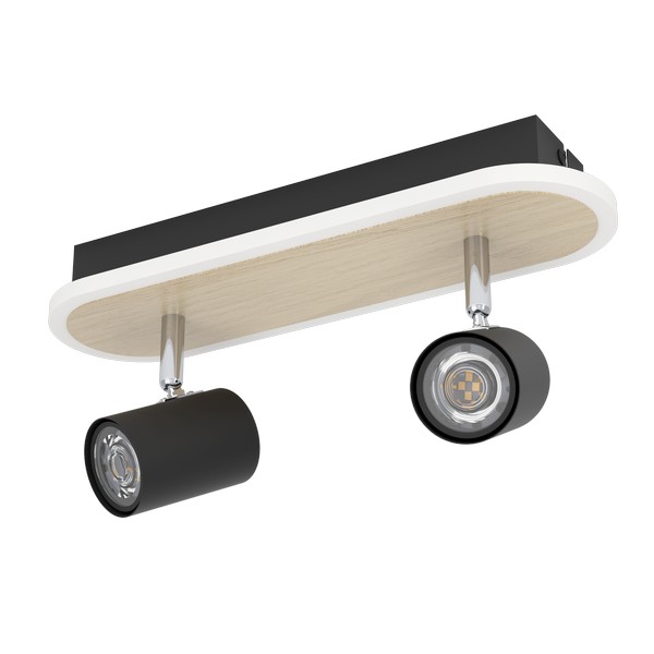 Eglo Rimbocchi fekete-natúr LED mennyezeti spotlámpa (EG-901632) LED 1 izzós IP20 Eglo Rimbocchi fekete-natúr LED mennyezeti spotlámpa (EG-901632) LED 1 izzós IP20