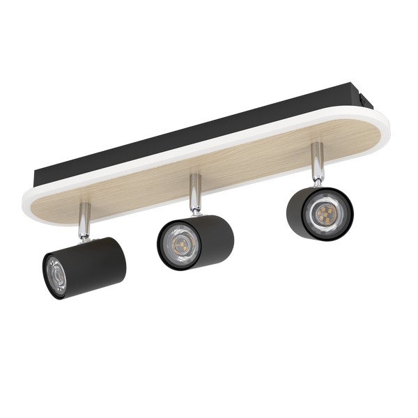 Eglo Rimbocchi fekete-natúr LED mennyezeti spotlámpa (EG-901633) LED 1 izzós IP20 Eglo Rimbocchi fekete-natúr LED mennyezeti spotlámpa (EG-901633) LED 1 izzós IP20