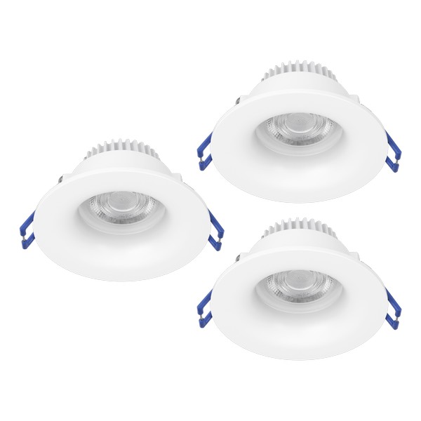 Eglo Salabate fehér fürdőszobai LED mennyezetbe építhető lámpa szett (EG-902272) LED 3 izzós IP65