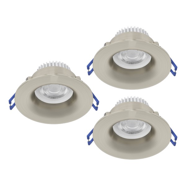 Eglo Salabate matt nikkel fürdőszobai LED mennyezetbe építhető lámpa szett (EG-902276) LED 3 izzós IP65