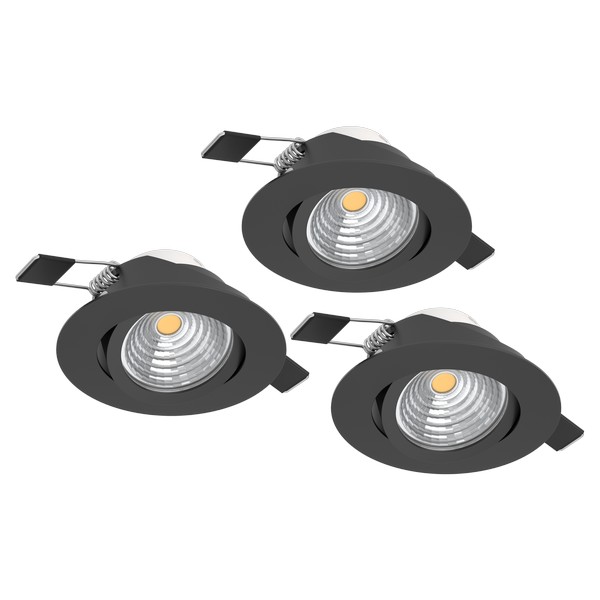 Eglo Saliceto fekete LED mennyezetbe építhető lámpa szett (EG-900747) LED 3 izzós IP20 Eglo Saliceto fekete LED mennyezetbe építhető lámpa szett (EG-900747) LED 3 izzós IP20
