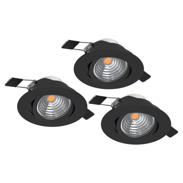 Eglo Saliceto fekete LED mennyezetbe építhető lámpa szett (EG-902281) LED 3 izzós IP20 Eglo Saliceto fekete LED mennyezetbe építhető lámpa szett (EG-902281) LED 3 izzós IP20