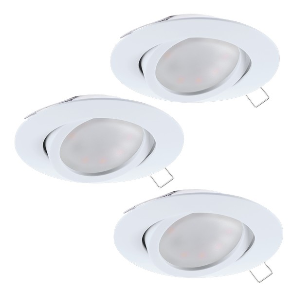 Eglo Tedo fehér mennyezetbe építhető lámpa szett (EG-31683) GU10 3 izzós IP20