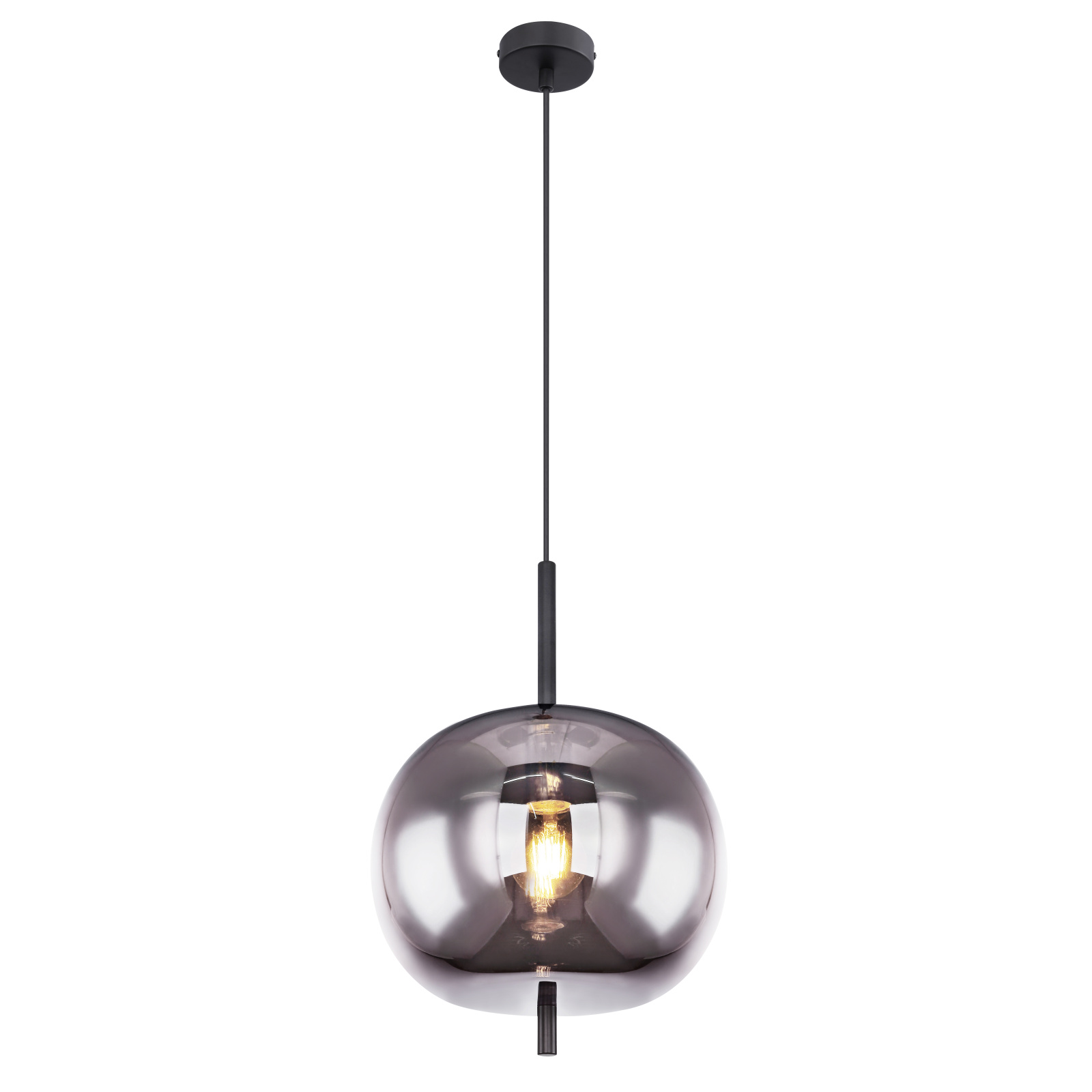 Globo Blacky fekete-füstszürke függesztett lámpa (GLO-15345H1) E27 1 izzós IP20 Globo Blacky fekete-füstszürke függesztett lámpa (GLO-15345H1) E27 1 izzós IP20