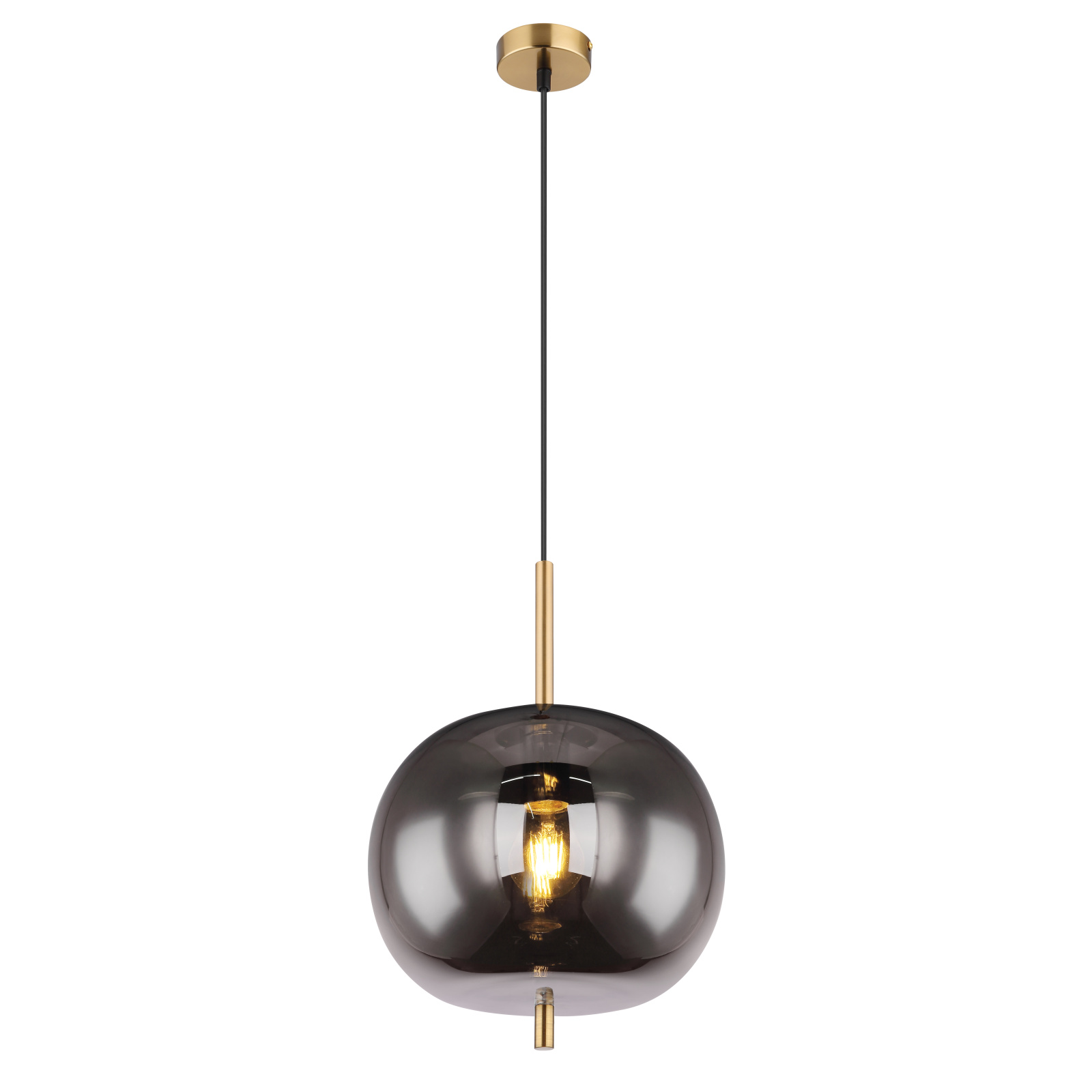 Globo Blacky I sárgaréz-füstszínű függesztett lámpa (GLO-15345H1MM) E27 1 izzós IP20 Globo Blacky I sárgaréz-füstszínű függesztett lámpa (GLO-15345H1MM) E27 1 izzós IP20