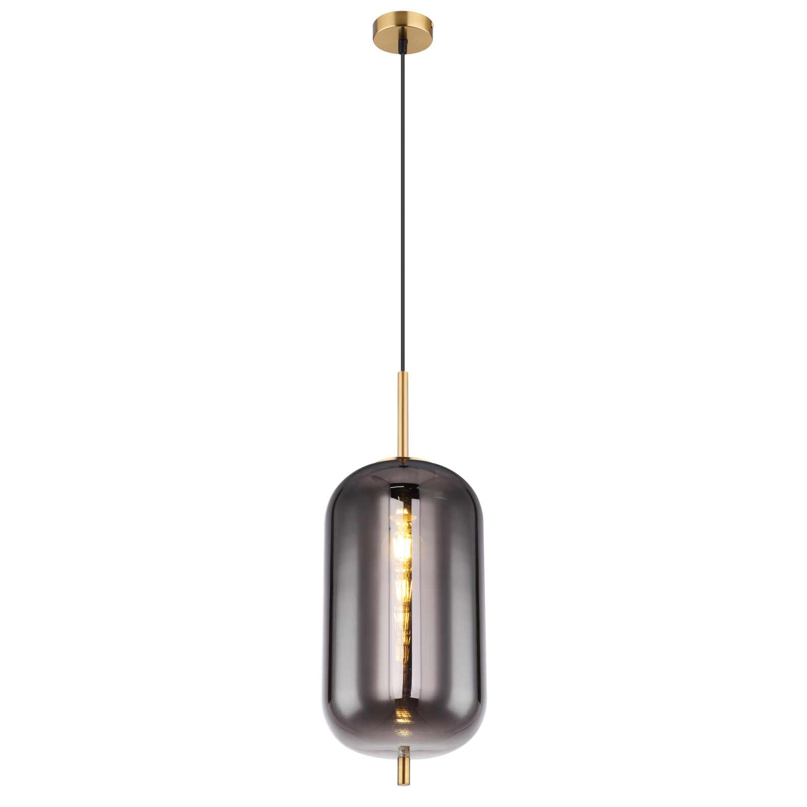 Globo Blacky I sárgaréz-füstszínű függesztett lámpa (GLO-15345H2MM) E27 1 izzós IP20