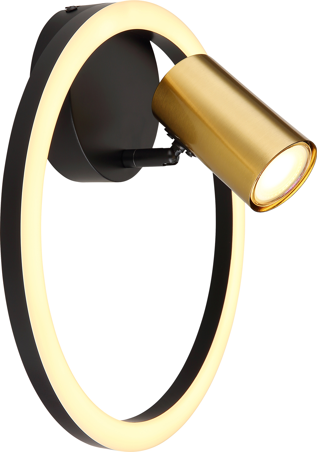 Globo Marrie fekete-sárgaréz LED fali lámpa (GLO-57033-1) LED+GU10 2 izzós IP20 Globo Marrie fekete-sárgaréz LED fali lámpa (GLO-57033-1) LED+GU10 2 izzós IP20