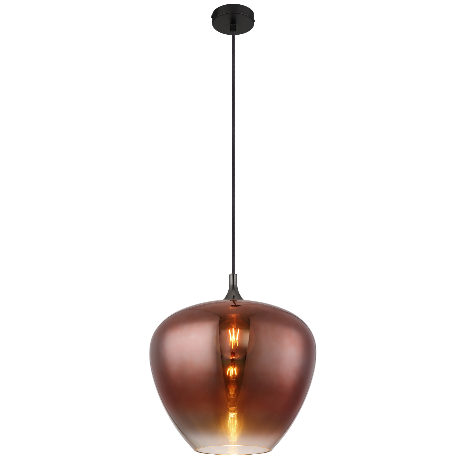 Globo Maxy fekete-réz függesztett lámpa (GLO-15548H2G) E27 1 izzós IP20 Globo Maxy fekete-réz függesztett lámpa (GLO-15548H2G) E27 1 izzós IP20