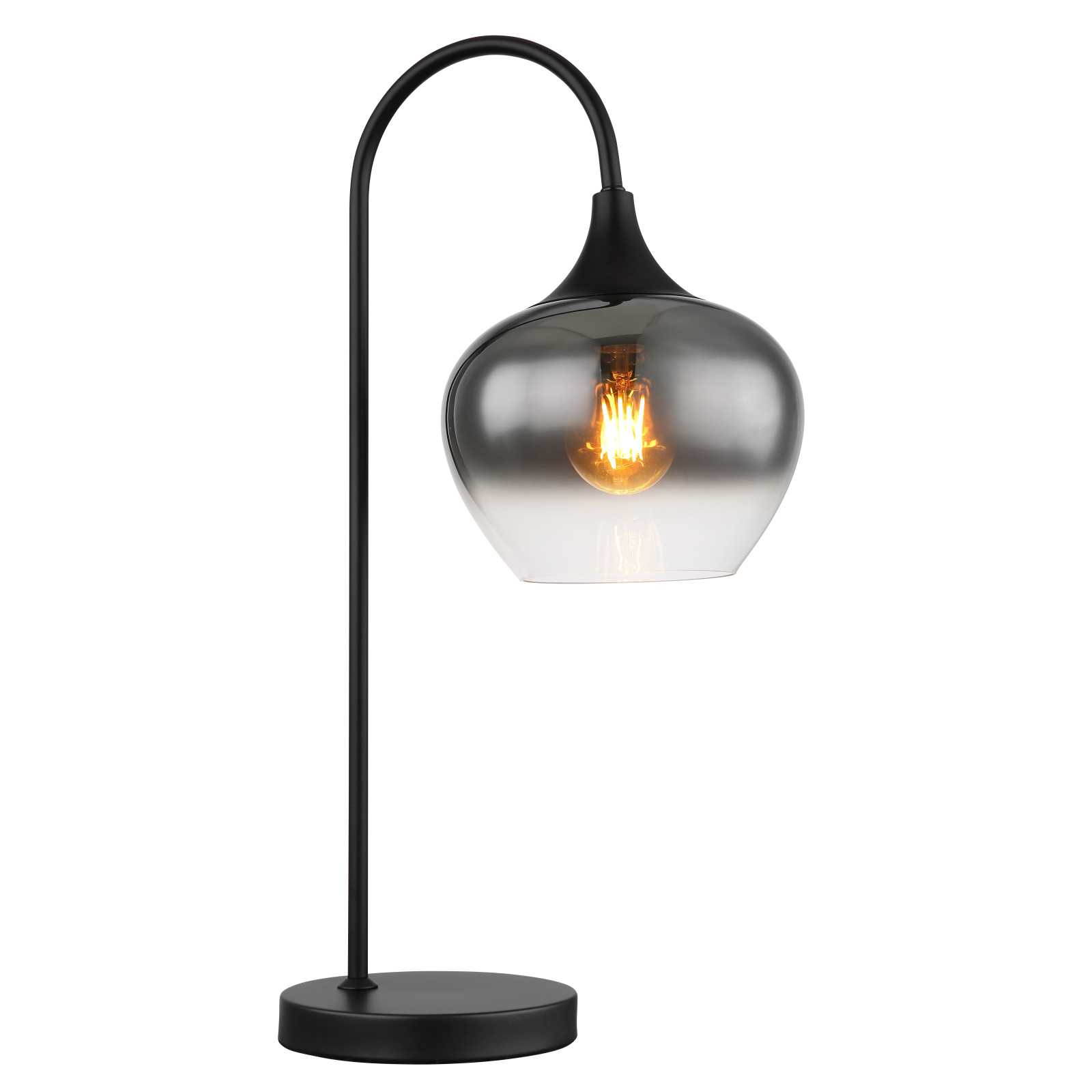 Globo Maxy fekete-füstszürke asztali lámpa (GLO-15548T) E27 1 izzós IP20