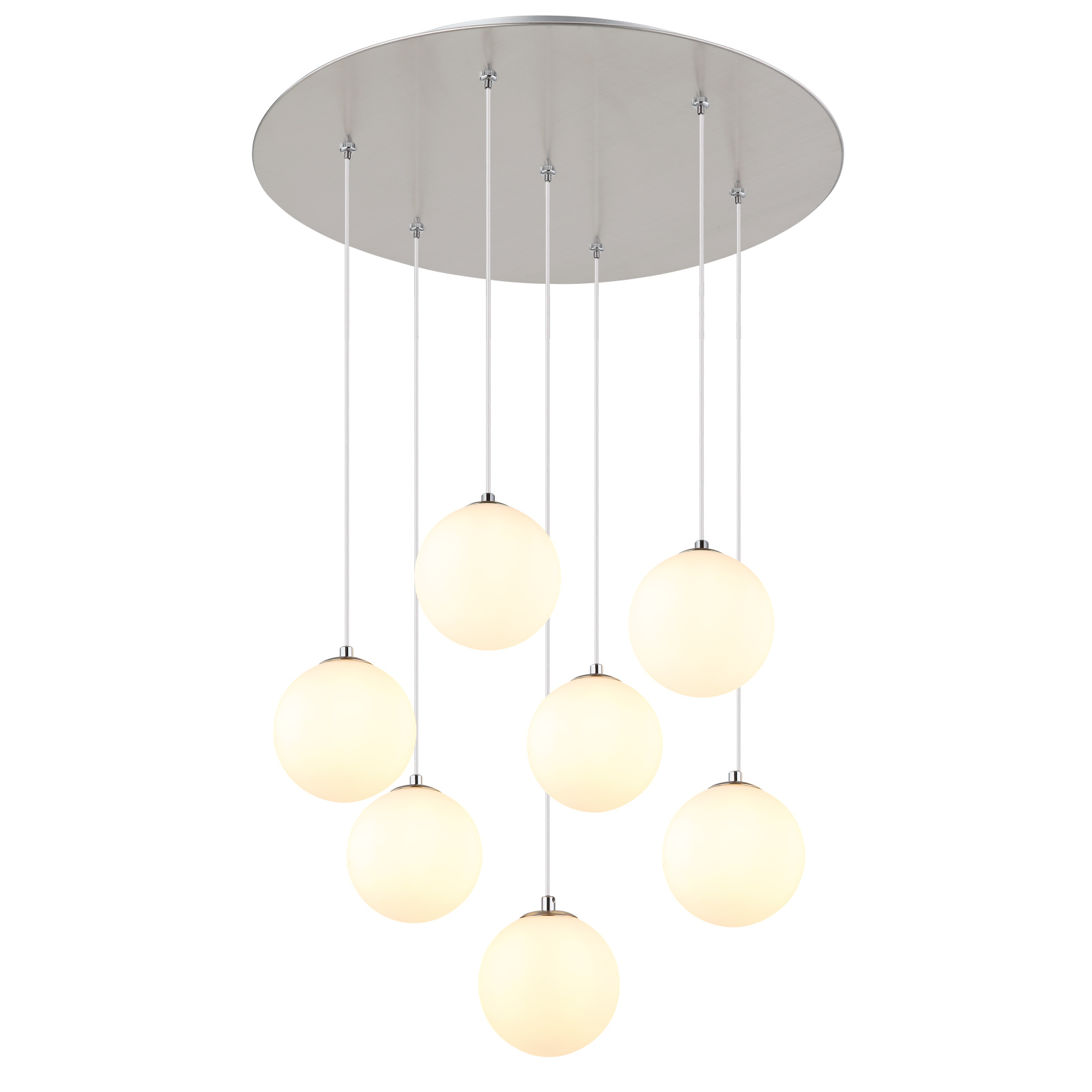 Globo Riha nikkel-opál függesztett lámpa (GLO-56140-7H) G9 7 izzós IP20 Globo Riha nikkel-opál függesztett lámpa (GLO-56140-7H) G9 7 izzós IP20