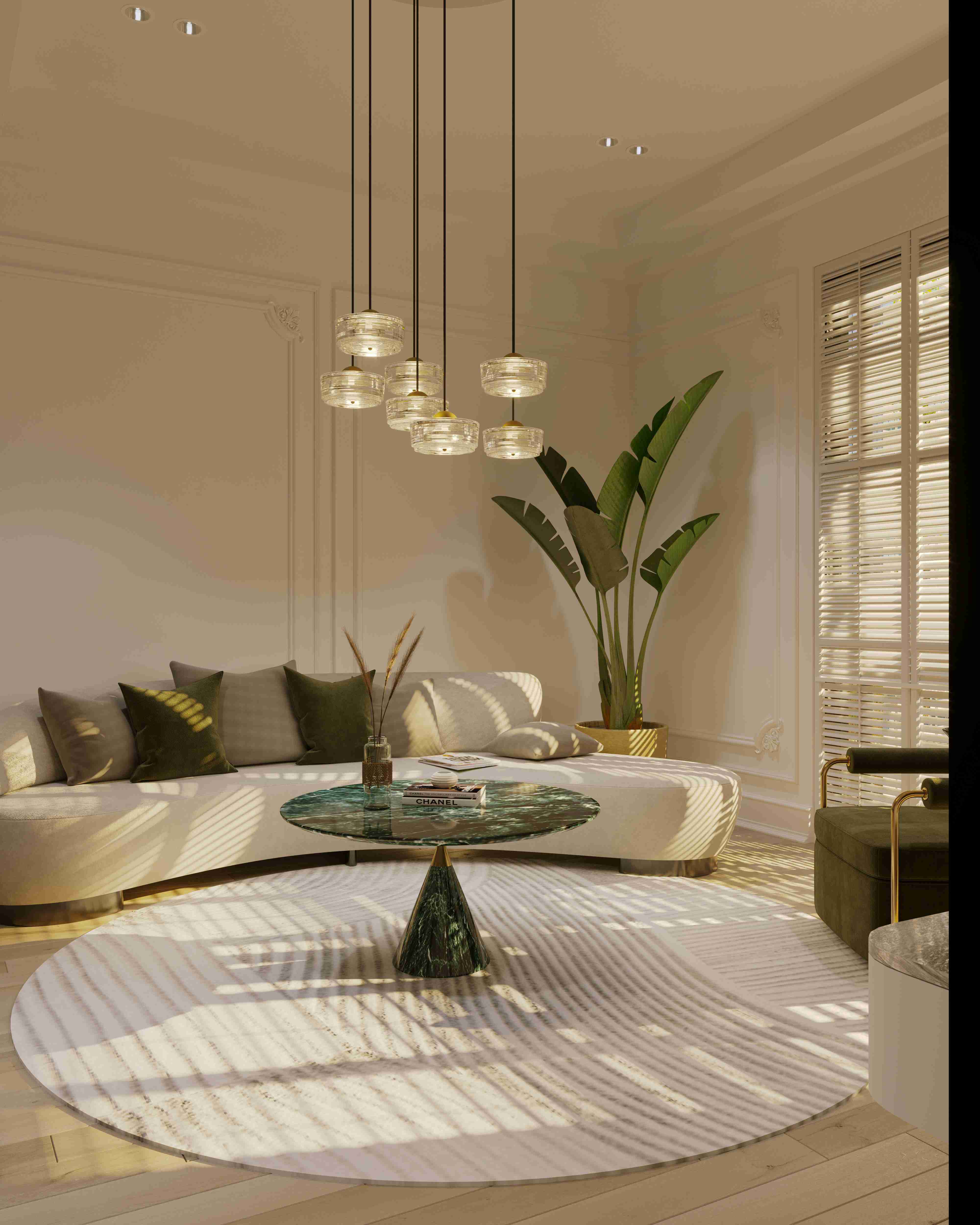 Maxlight Lipari arany-átlátszó LED függesztett lámpa (MAX-P0544) LED 7 izzós IP20