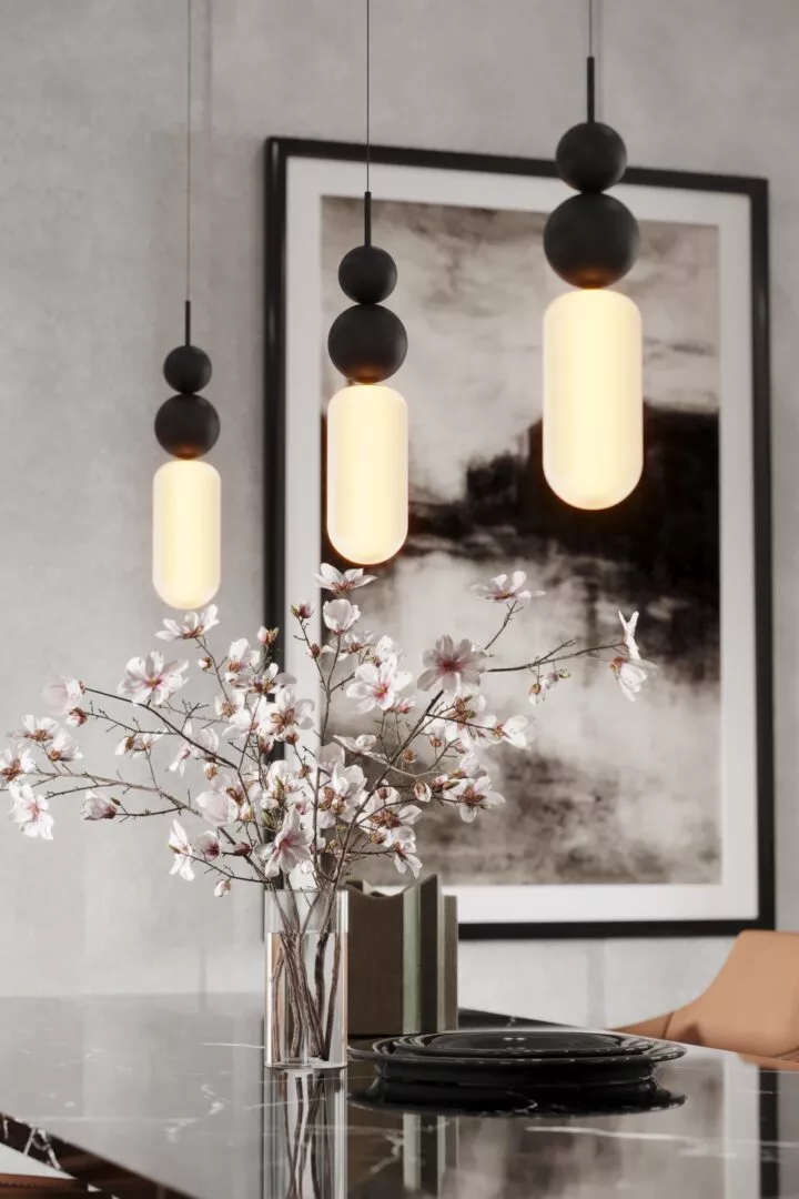 Maxlight Nova fekete függesztett lámpa (MAX-P0641) G9 1 izzós IP20
