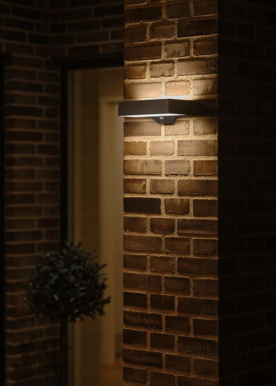 Nordlux Monay Square Solar fekete mozgásérzékelős vízvédett LED kültéri fali lámpa (NOR-2518341003) LED 1 izzós IP44 Nordlux Monay Square Solar fekete mozgásérzékelős vízvédett LED kültéri fali lámpa (NOR-2518341003) LED 1 izzós IP44