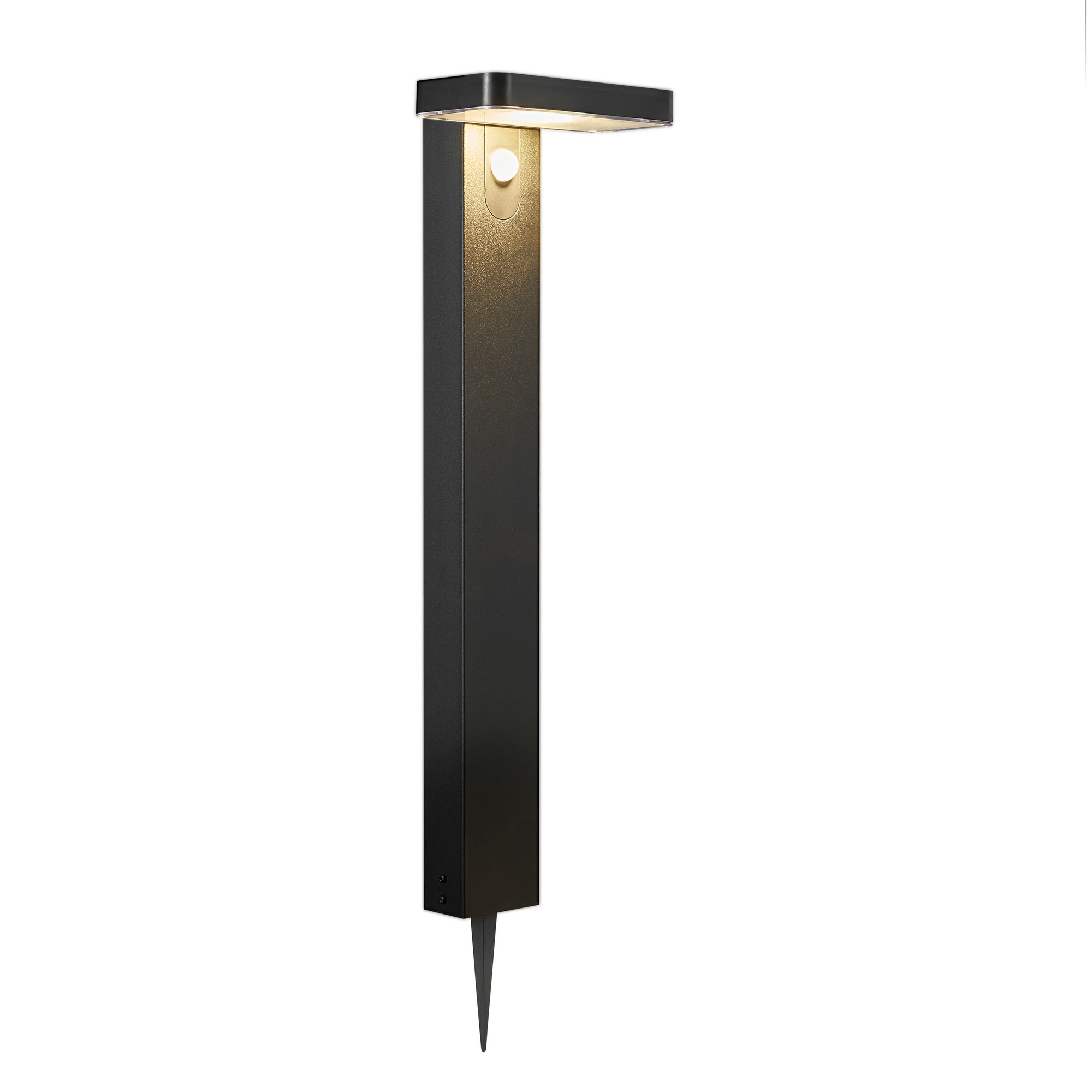 Nordlux Rica Square Solar fekete mozgásérzékelős vízvédett LED kültéri állólámpa (NOR-2118178003) LED 1 izzós IP44