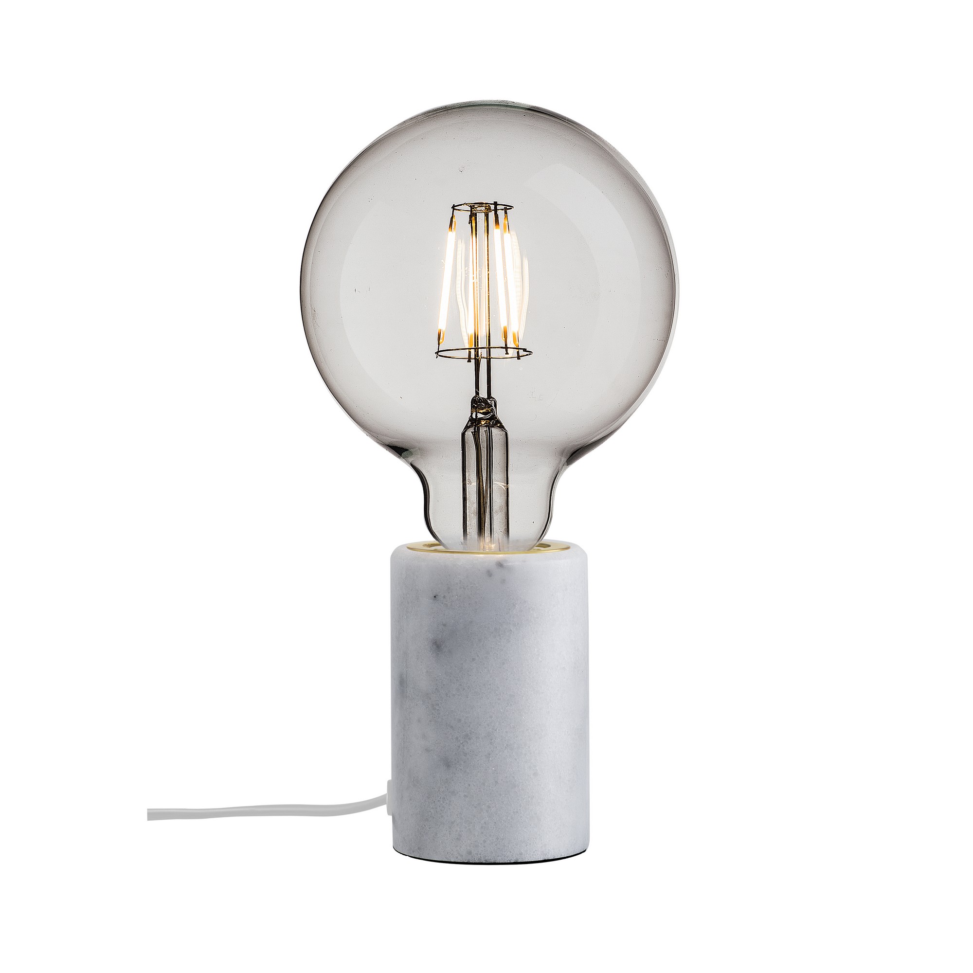 Nordlux Siv Marble fehér-átlátszó asztali lámpa (NOR-45875001) E27 1 izzós IP20