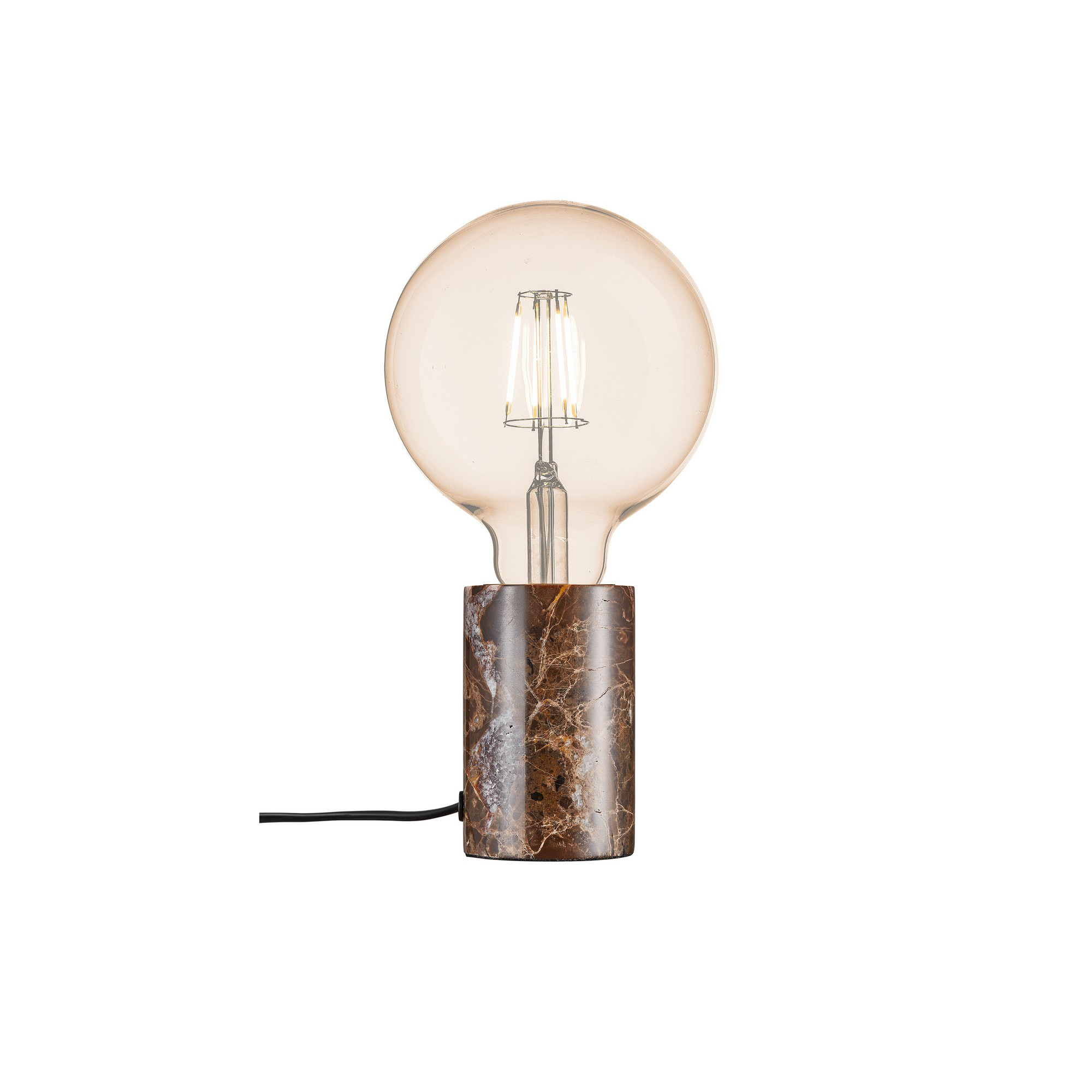 Nordlux Siv Marble barna-átlászó asztali lámpa (NOR-45875018) E27 1 izzós IP20