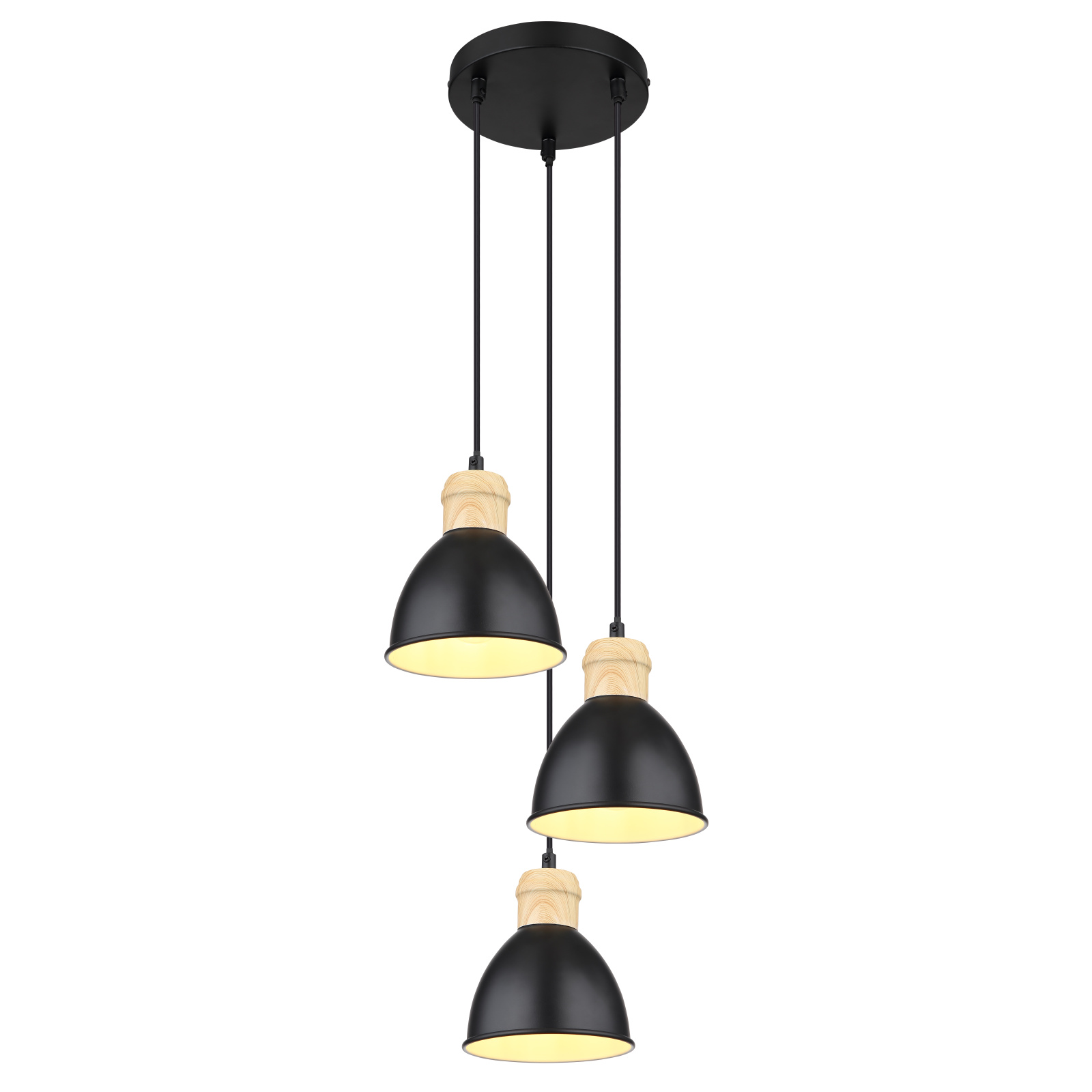 Globo Wiho fekete-barna függesztett spotlámpa (GLO-54018-3HS) E27 3 izzós IP20 Globo Wiho fekete-barna függesztett spotlámpa (GLO-54018-3HS) E27 3 izzós IP20