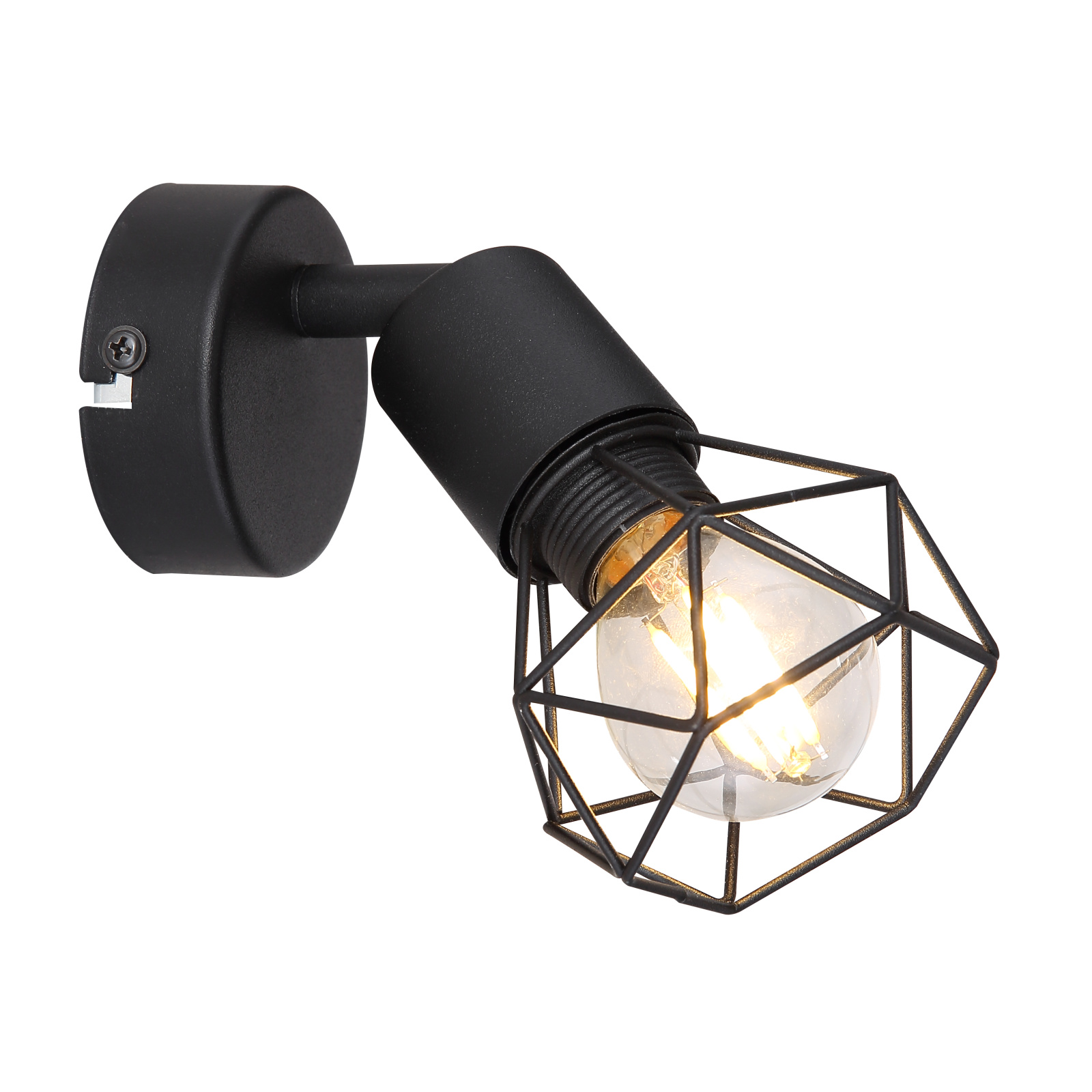 Globo Xara I fekete fali spotlámpa (GLO-54802S-1) E14 1 izzós IP20