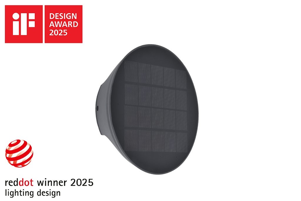 Lutec Belka sötétszürke napelemes hibrid LED kültéri fali lámpa (LUT-6915601335) LED 1 izzós IP54