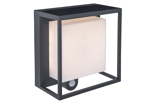 Lutec Curtis sötétszürke napelemes LED kültéri fali lámpa (LUT-6934601118) LED 1 izzós IP54