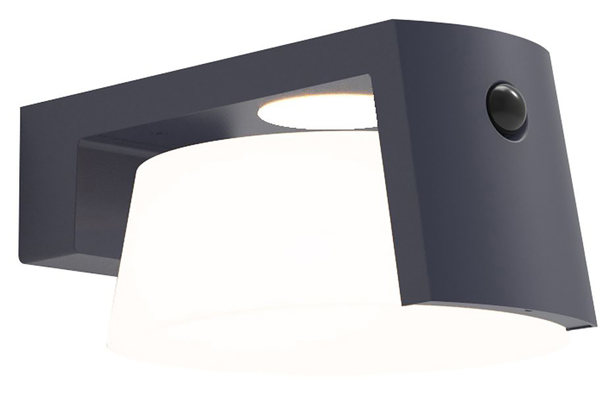 Lutec Moon sötétszürke napelemes LED kültéri fali lámpa (LUT-6906001118) LED 1 izzós IP44